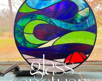 Glas-in-loodpatroon Aurora Borealis