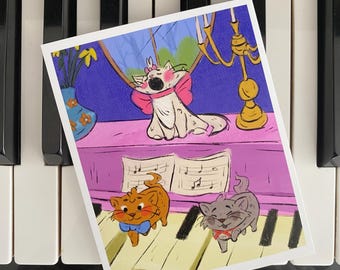 Aristocats Mini Print, Nostalgic Art, 4” x 5"