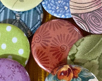 Fabric Scrap Pins, Vintage, Upcycled