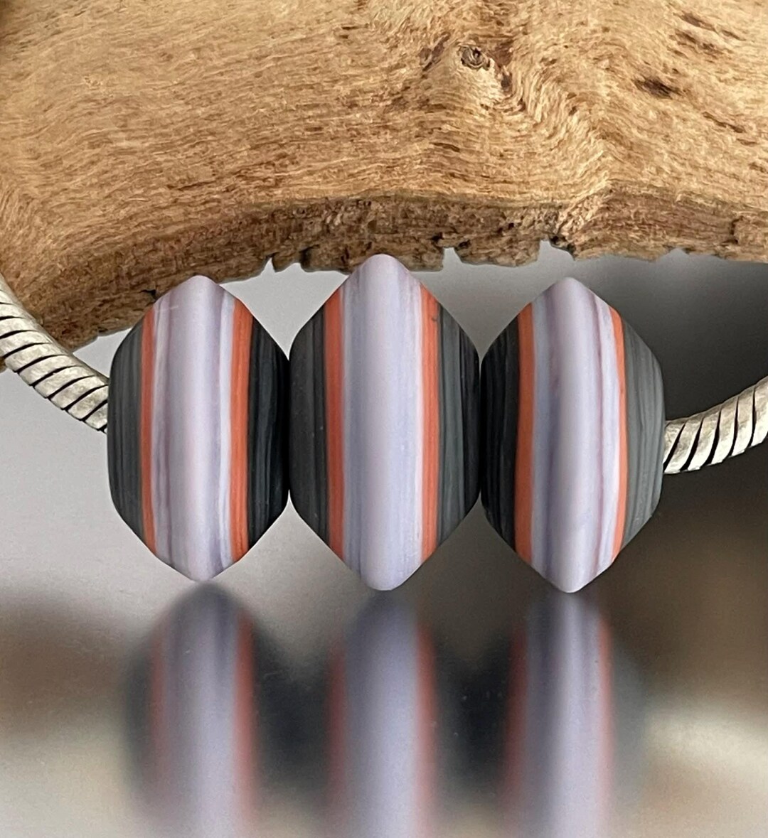BHB Set - Big Holed Beads - (3) Handmade Lampwork Beads - Adobe ...