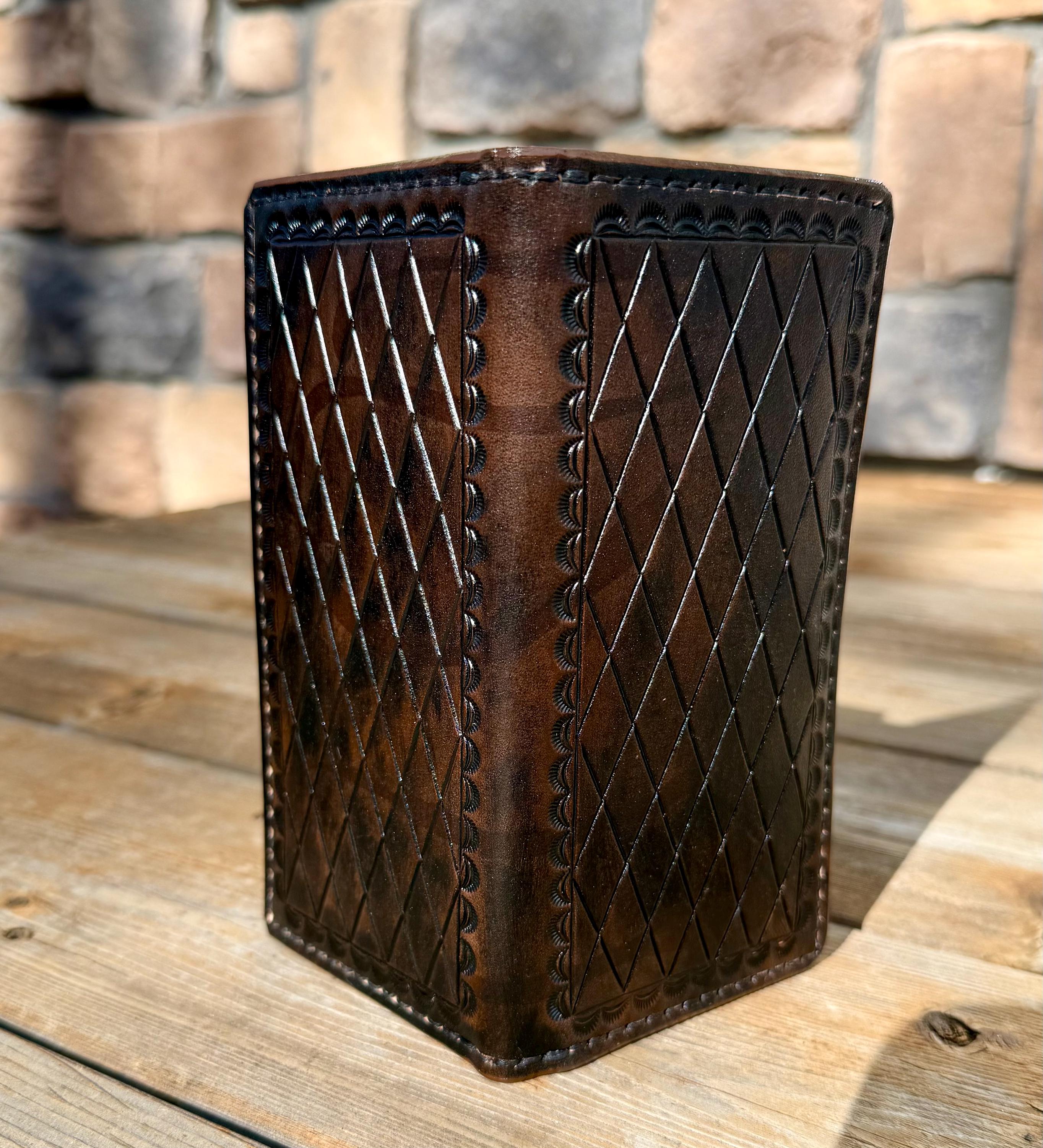 Leather Tooled Roper Long Wallet - Etsy