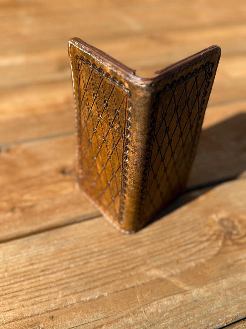 Tooled Roper Long Wallet - Etsy