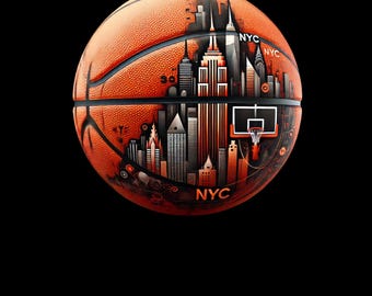 New York Basketball Sublimation Digital Download PNG Design