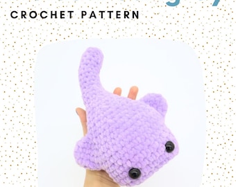 No-Sew Stingray Amigurumi Crochet Pattern: Easy Plush Toy (PDF Pattern)