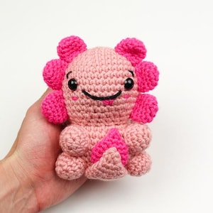 Chubby Axolotl Crochet Pattern PDF - Amigurumi Plush - Easy DIY Gift