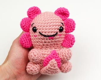 Chubby Axolotl Crochet Pattern | Amigurumi Plush PDF (Instant Download)