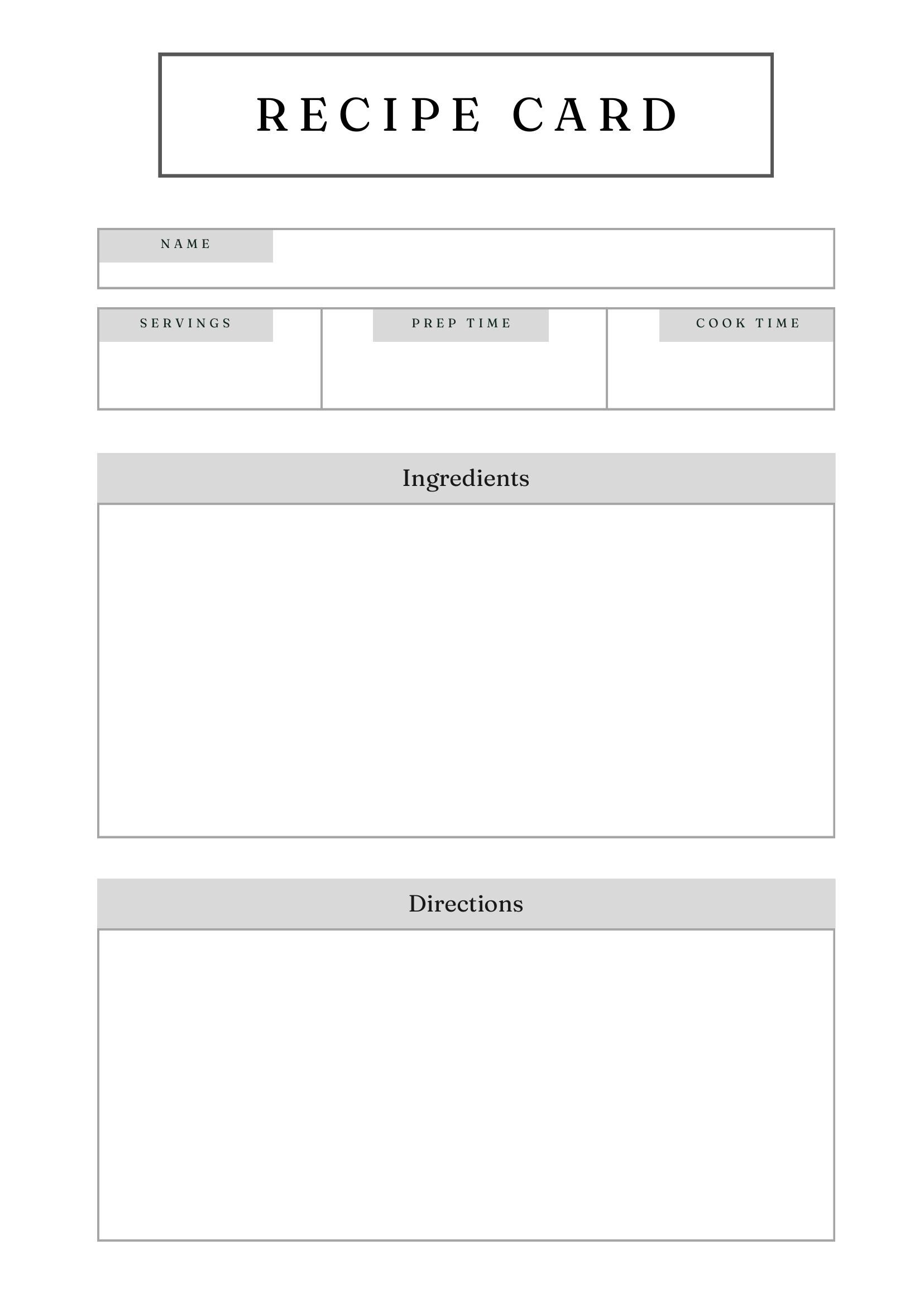 Recipe Cards Bundle Digital and Printable Kitchen Organizer Cooking ...