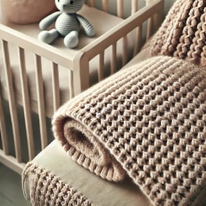 Textured Baby Blanket Crochet Pattern PDF - Cozy & Warm - Beginner-Friendly
