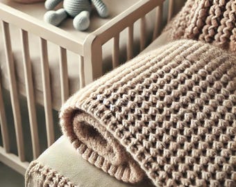 Textured Baby Blanket Crochet Pattern PDF - Cozy & Warm - Beginner-Friendly