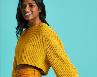 Sunshine Sweater Crochet Pattern | Size-Inclusive Pullover PDF | Easy Cotton Sweater Pattern