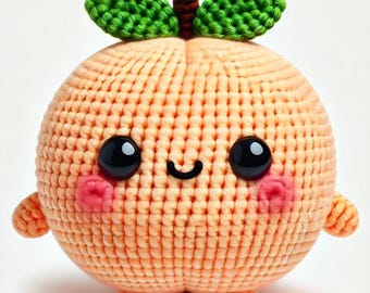Chubby Peach Amigurumi Crochet Pattern: Beginner Plush Toy (PDF)