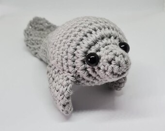 Chubby Manatee Amigurumi Crochet Pattern – DIY Sea Cow Plush Toy