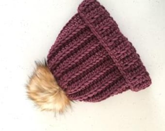 Rustic Ribbed Beanie Crochet Pattern – DIY Winter Hat for All Ages