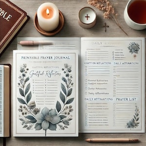 Prayer Journal | Printable Faith Planner, Gratitude & Daily Prayer Tracker PDF