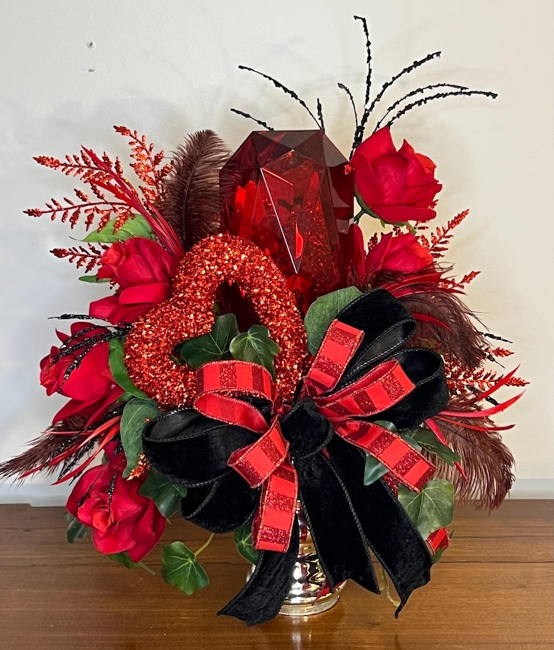 Anniversary Floral Arrangement, Rose Arrangement, Jewel Decor ...