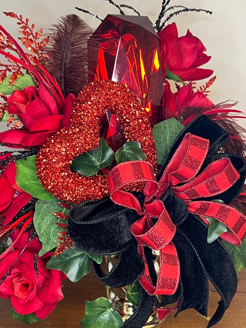 Anniversary Floral Arrangement, Rose Arrangement, Jewel Decor ...