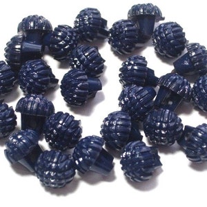 50 Small Navy Blue Vintage Plastic Buttons Dark Blue Adorable Buttons 4mm