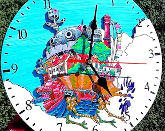 Howl's Moving Castle clock for decorating and painting, multi-layer anime