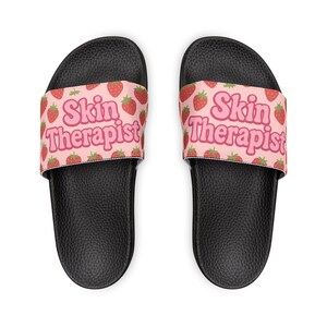 Strawberry Print Sandals for Women, Stylish Summer Footwear, Casual Slide Sandals, Beach Ready Sandals, Gift for Her