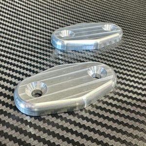 Billet Aluminum Sun Visor Delete Blank Plates for 1990-2005 Miata