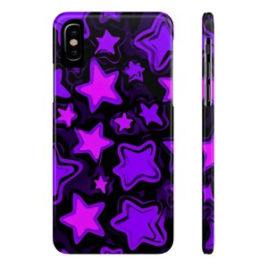 Starry Night Slim Phone Cases for Trendy Protection, Cool Purple Phone Covers, Unique Gift for Teens, Astrological Style