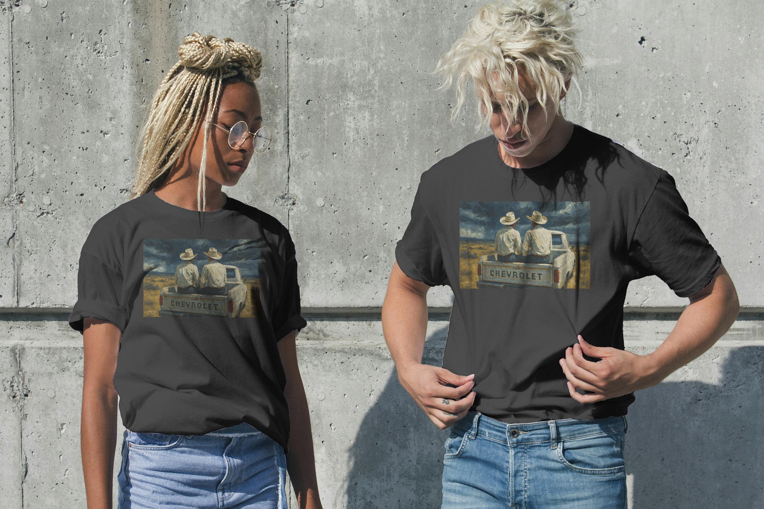 Cowboy Lovers Graphic T-shirt: Pride Month Graphic Tee, Brokeback