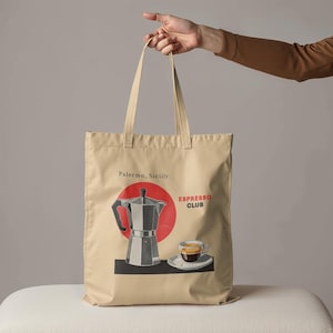 Espresso Club Tote Bag, Italian Espresso, Caffeine Addict, Euro Culture, Coffee Lover, Summer in Italy, Cafe in Italy, Espresso Shot