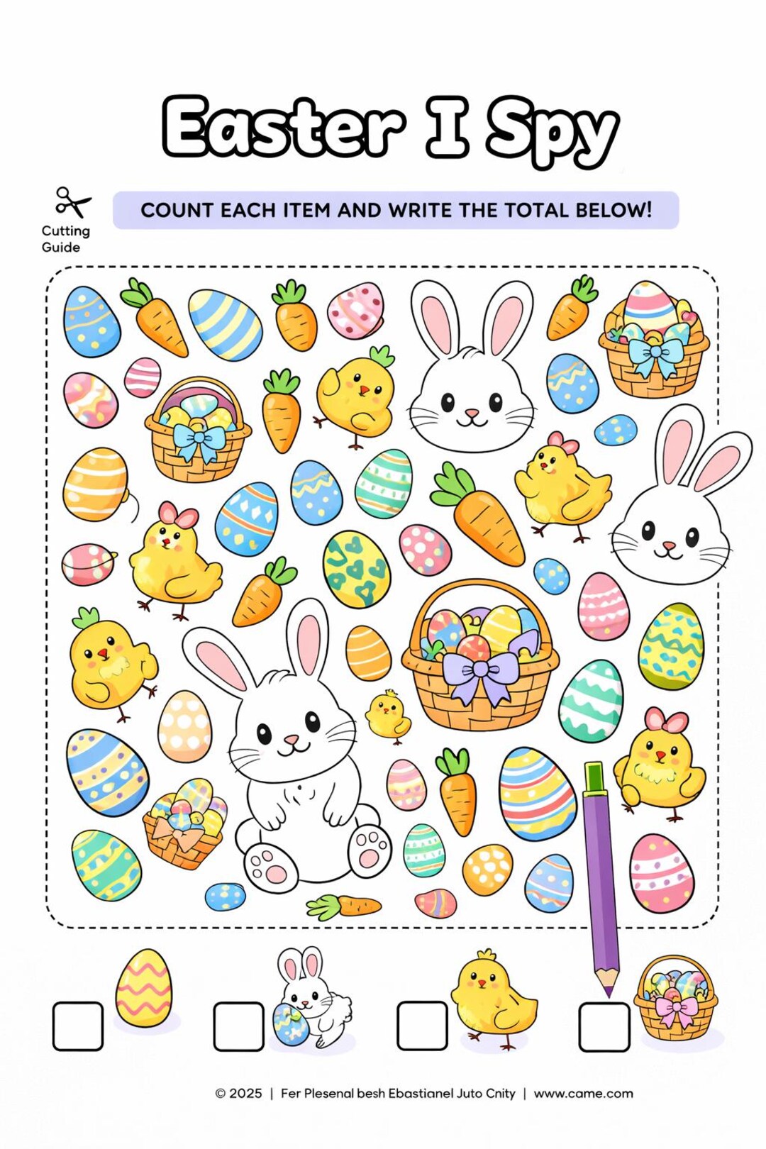 Buy Easter I Spy Printable | Activity Sheet | Spring Coloring Page ...