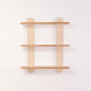Mid Century Modern Kitchen and Display Wall Shelves Minimal Scandinavian No Tool Easy Assembly Small 21 inches