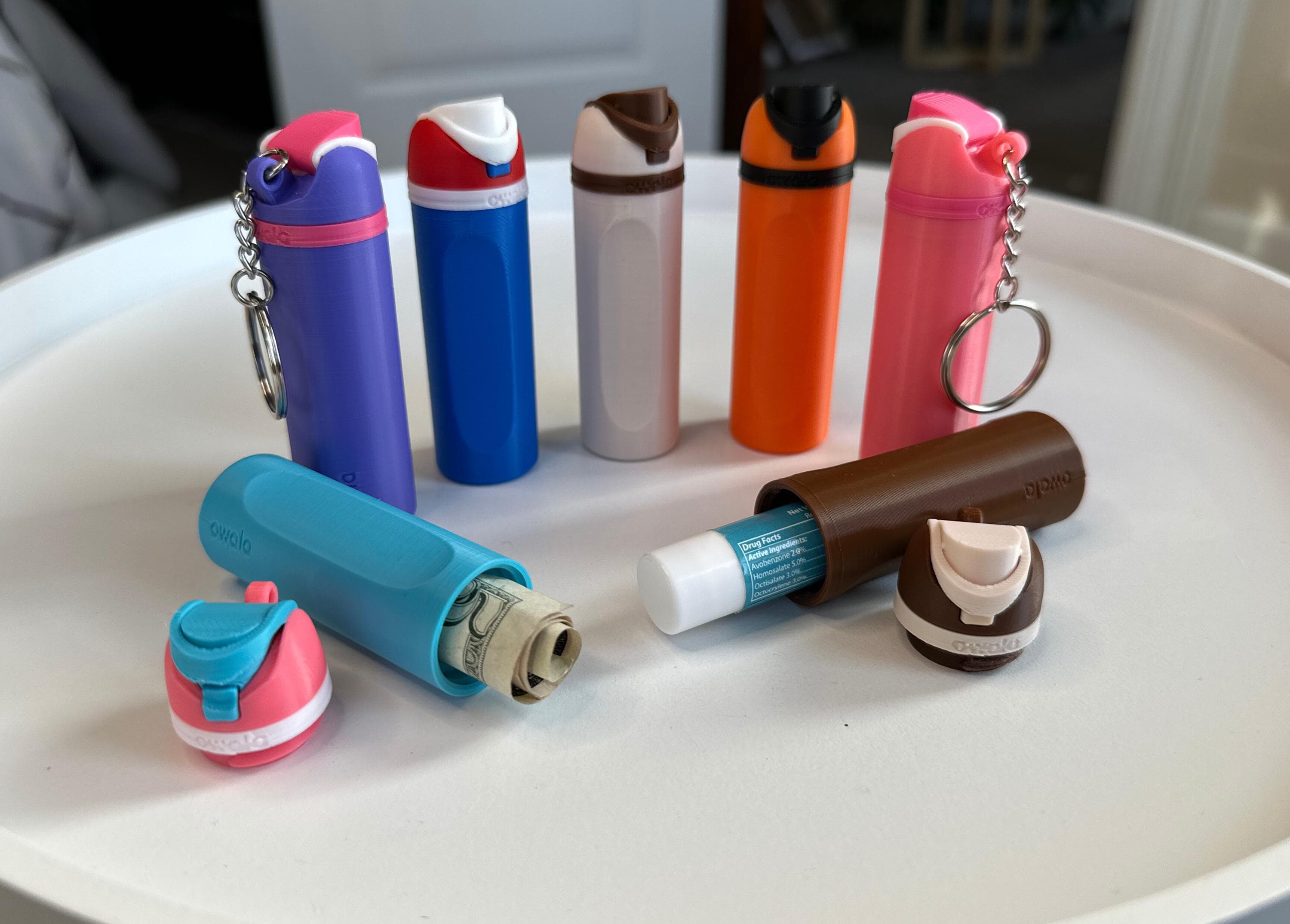 Mini Owala Chapstick Holder Keychain: Lip Balm Clip - Etsy