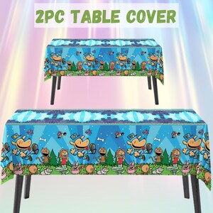 Set Table Cover Dog Man Tableware Hanging Swirl happy birthday party supplies decorations theme centerpiece plate cups banner honeycomb