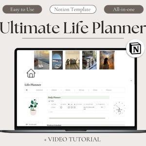 Ultimate Life Planner 2025 All-in-One Notion Template ADHD-Friendly Aesthetic Planner for Notion