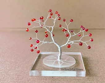 red banyan wire tree miniature, Indian fig art tree statue, whimsical wire tree of life, home minimalistic decor, yoga gift for her under 50