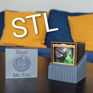 Caja para mazos TOWER: Capacidad para 115 cartas con fundas (archivo STL)