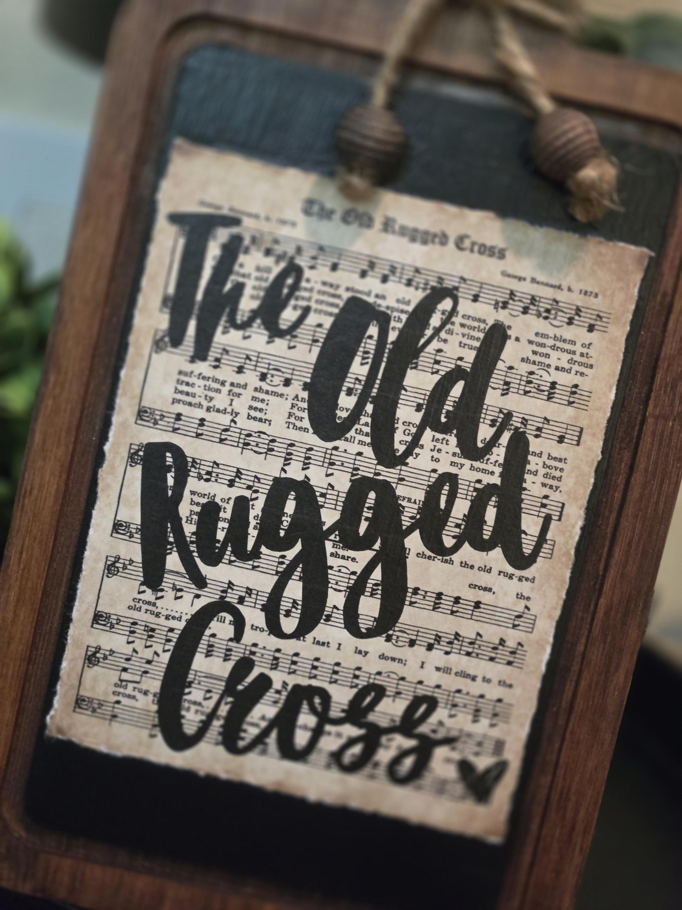 The Old Rugged Cross~ Hymn Sign, Wall Art, Christian Gift, Sympathy ...