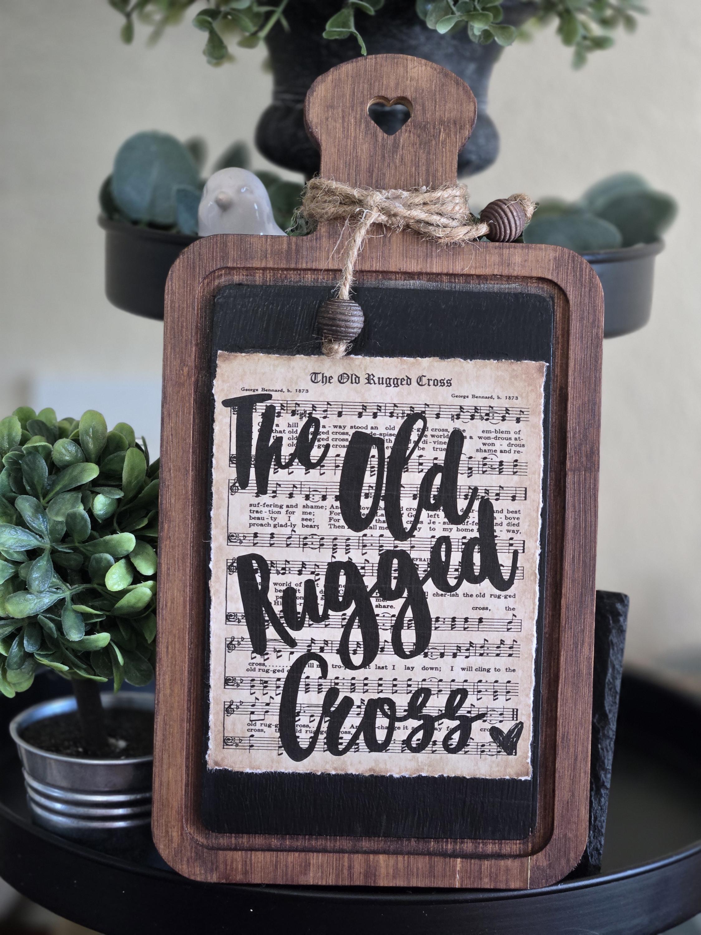 The Old Rugged Cross~ Hymn Sign, Wall Art, Christian Gift, Sympathy ...