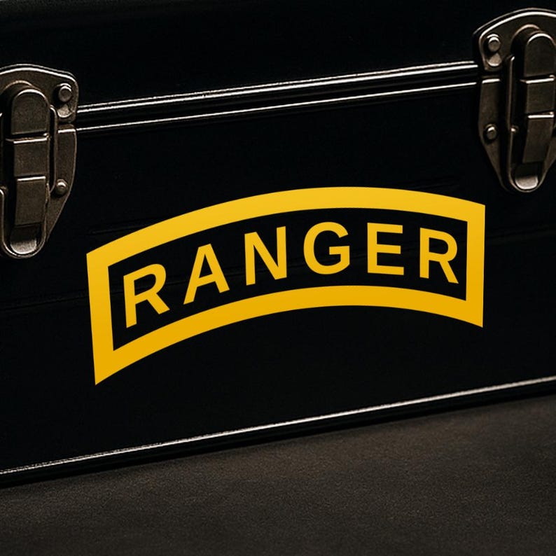 Airborne Ranger Tab US Army Vinyl Decal | Custom Sizes and Colors | UV ...