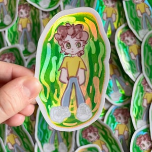 Rick and Morty RAM evil morty morty smith cute die cut vinyl holographic sticker print adult swim cartoon tv show