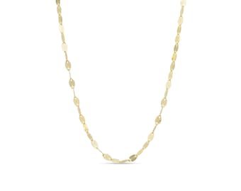 14k Gold Mirror Chain Necklace
