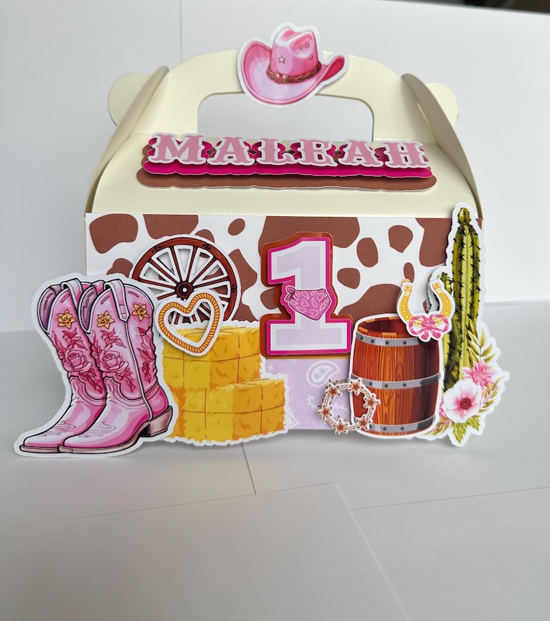 Pink Rodeo Theme Gable Box Pink Rodeo Cowgirl Party Treat Box, Western Birthday Favor - Etsy