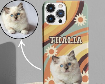 Custom Pet Phone, Case with Pet's Photo and Name, Custom Dog Phone, Case Custom Cat, Cat iPhone Case, personalized gift for birthday, love