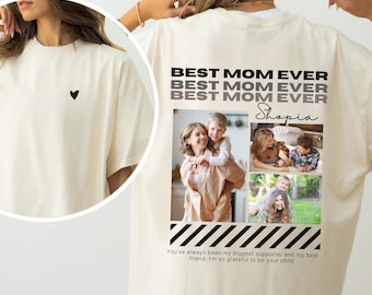 mom Photo Shirt,Mother's Day Custom Shirt,Personalized mom TShirt,Custom Photo T-Shirt,Mother's Day Gift,mom gift,Best Mom Ever Shirt,tshirt