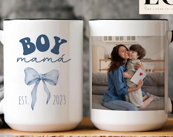 Custom photo mug mom gift, New Mom Gift,Mothers day gift from son, personalized mug mothers, cups with names, baby shower gift,coquette mama