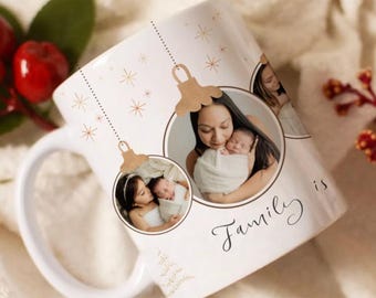 Personalisierte Weihnachtstassen, Tassen mit individuellem Namen, Weihnachtsgeschenke für sie, Weihnachtsgeschenke für die Familie, Fototassen, Geschenk für Mama, Geschenk mit Foto, individuell gestaltet