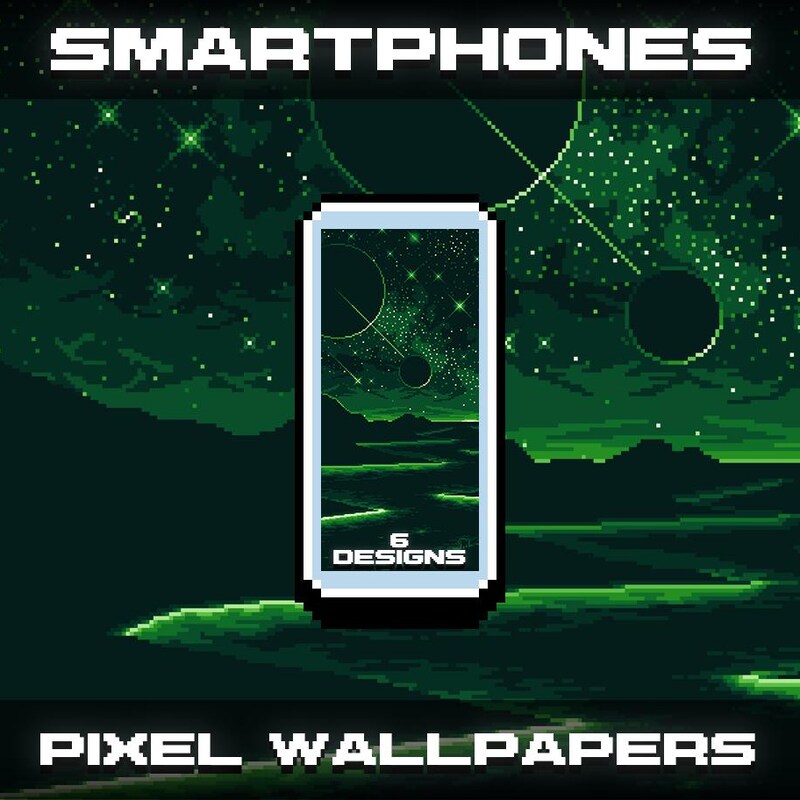Digital Pixel Art Wallpapers - Etsy