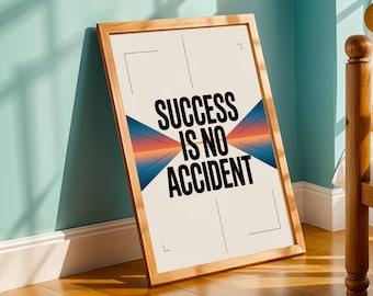 Motivational Typography Poster: Modern Gradient Art for Office Decor