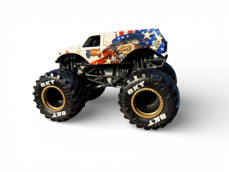 MDG Custom Rare Jester Stars & Stripes WF Monster Jam Truck 1-64 Pls Read image 2