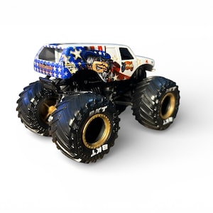 MDG Custom Rare Jester Stars & Stripes WF Monster Jam Truck 1-64 Pls Read image 7