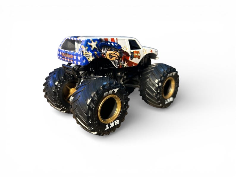 MDG Custom Rare Jester Stars & Stripes WF Monster Jam Truck 1-64 Pls Read image 7