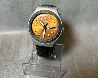 Vtg Swatch Watch Irony ORANGIN' ZEST BOUYGUES tel (F) YGS7002C Rare New Battery